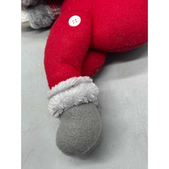 Christmas Holiday Plush Snowman Doll with Red & Gray Used READ - Picture 6 of 9